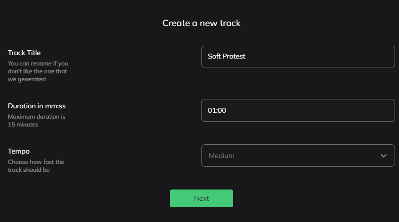 sound creation, step 1
