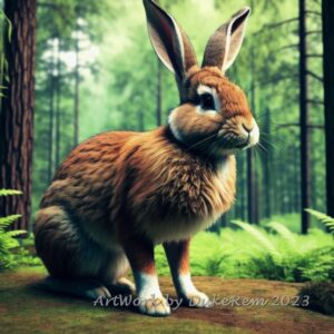 A little rabbit decided to search for the wicked fairy