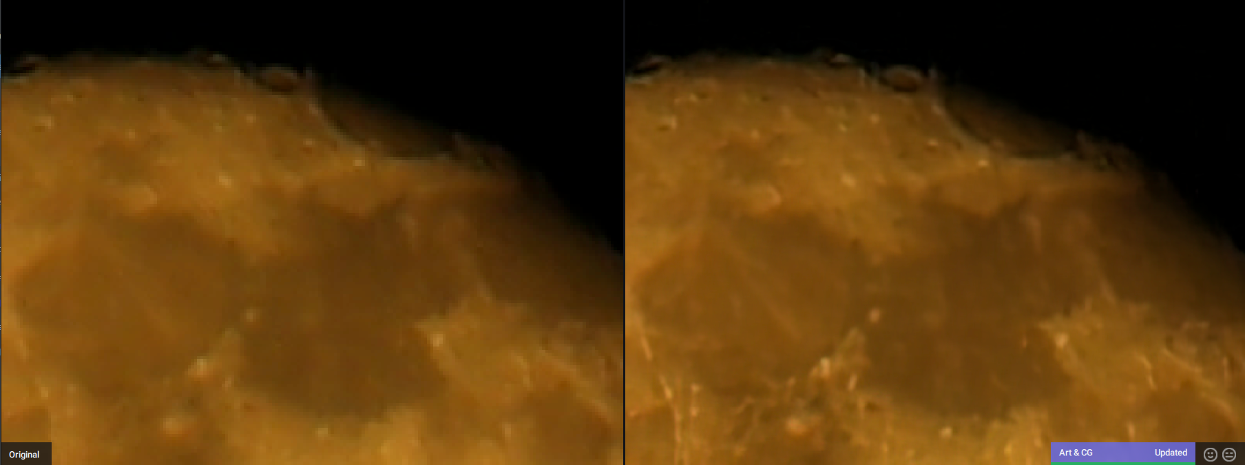 Topaz Gigapixel: upscaling a picture of the moon