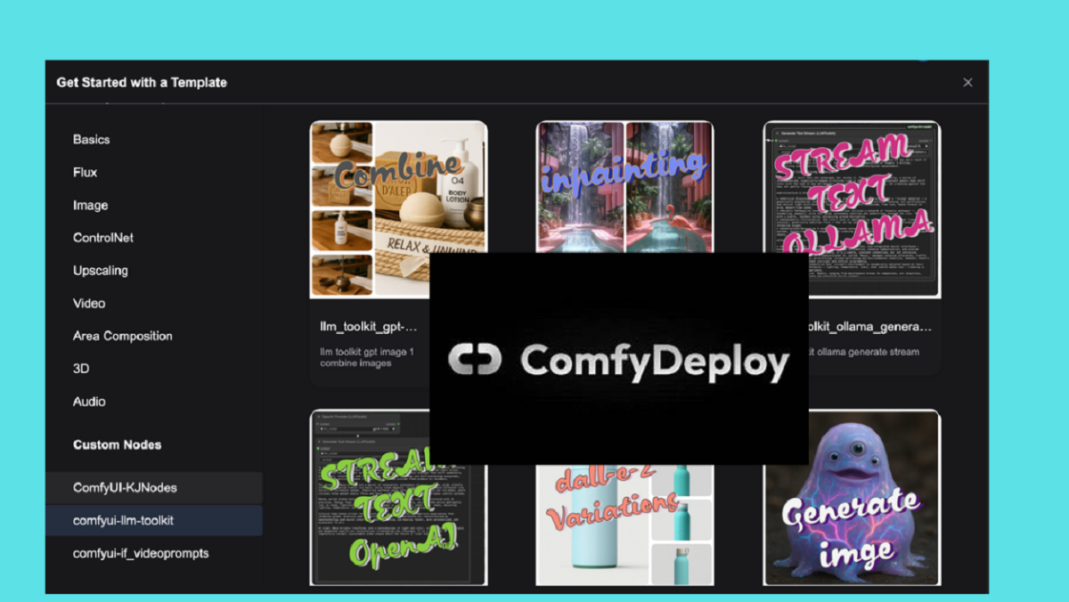 LLM Toolkit di ComfyDeploy: flussi visivi intelligenti per testi e immagini