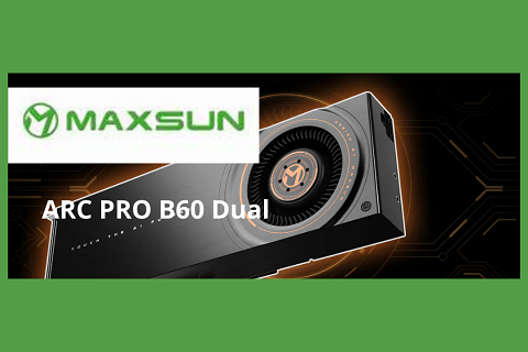 MaxSun Arc Pro B60 Dual: due GPU, 48 GB e appetito da AI