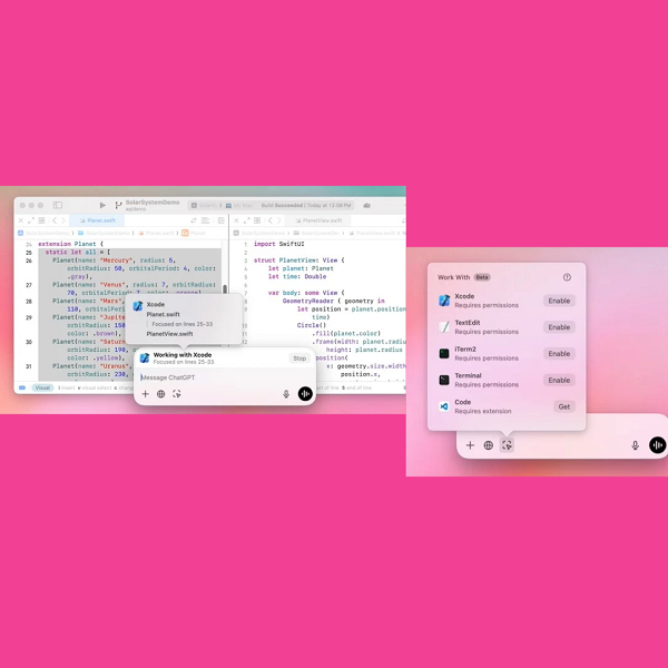 ChatGPT si integra con le app di sviluppo su macOS