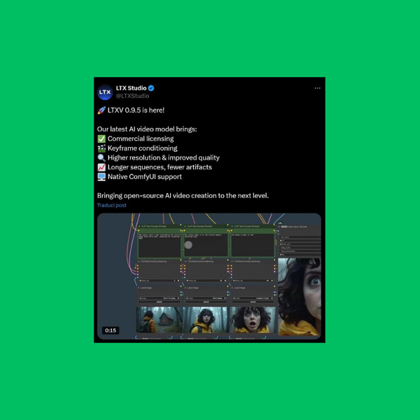 LTX 0.9.5 è il modello text-to-video (t2V) open source più veloce