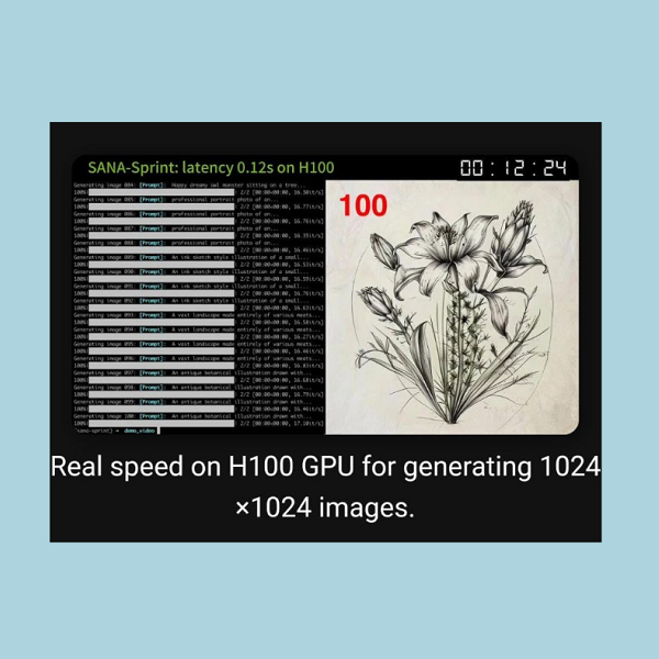 Nvidia ha sviluppato un modello text-to-image (t2i) ultraveloce per 1024x1024 in 0,1s: NvLabs Sana S