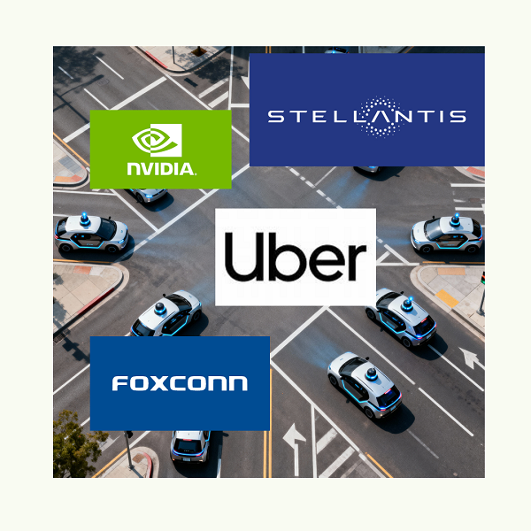 Quattro giganti al volante del futuro: Stellantis, NVIDIA, Uber e Foxconn tracciano la rotta del robotaxi