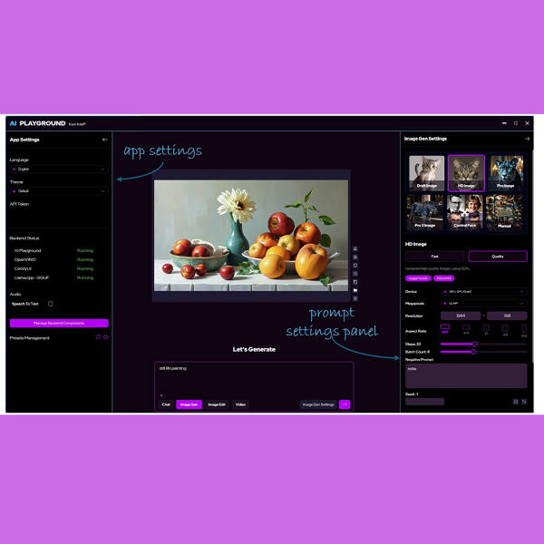 AI Playground 3.0 alpha: quando voce, immagini e video si incontrano sul PC
